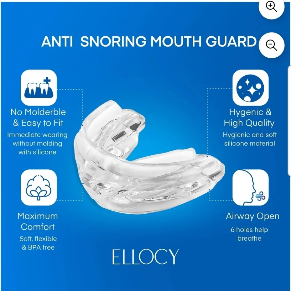 NWT Ellocy Anti Snoring Devices – Mouth Guard for Snoring & Teeth Grinding